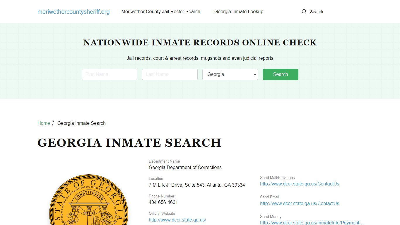 Georgia Inmate Search - Meriwether County Sheriff